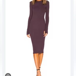 Enza Costa Long Sleeve Dress in Deep Purple